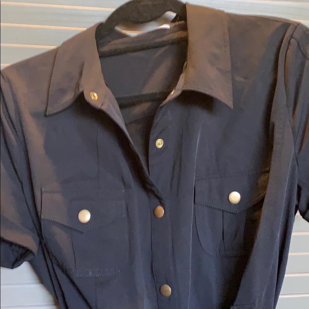 Calvin Klein Black Industrial-styled Dress